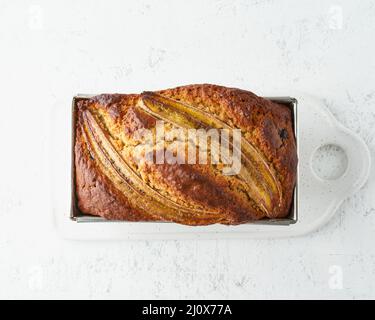 Pain banana maison. Gâteau cuit dans un pain de casserole. Recette étape par étape. Étape 12. Banque D'Images