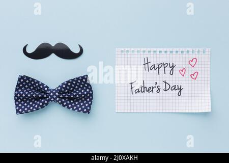 Concept de fête des pères avec moustache Banque D'Images