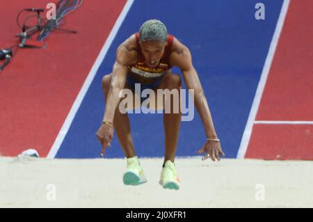 Yulimar ROJAS de Vénézuela finale Triple Jump femmes pendant les Championnats du monde d'athlétisme en salle 2022 le 19 mars 2022 à Stark Arena à Belgrade, Serbie. Photo de Laurent Lairys/ABACAPRESS.COM Banque D'Images