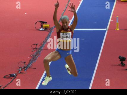 Yulimar ROJAS de Vénézuela finale Triple Jump femmes pendant les Championnats du monde d'athlétisme en salle 2022 le 19 mars 2022 à Stark Arena à Belgrade, Serbie. Photo de Laurent Lairys/ABACAPRESS.COM Banque D'Images