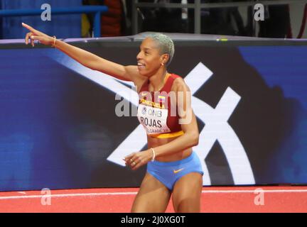 Yulimar ROJAS de Vénézuela finale Triple Jump femmes pendant les Championnats du monde d'athlétisme en salle 2022 le 19 mars 2022 à Stark Arena à Belgrade, Serbie. Photo de Laurent Lairys/ABACAPRESS.COM Banque D'Images