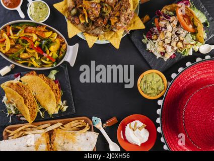 Sombrero cuisine mexicaine Banque D'Images