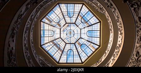 Le célèbre escalier en colimaçon du Musée du Vatican - Rome, Italie Banque D'Images