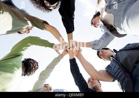 Diversité des personnes qui ont une vue de fond. Concept de photo de haute qualité Banque D'Images