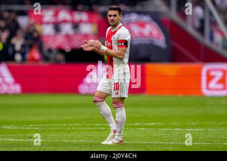 Amsterdam - Dusan Tadic d'Ajax lors du match entre Ajax et Feyenoord au Johan Cruijff Arena du 20 mars 2022 à Amsterdam, pays-Bas. (Boîte à B Banque D'Images