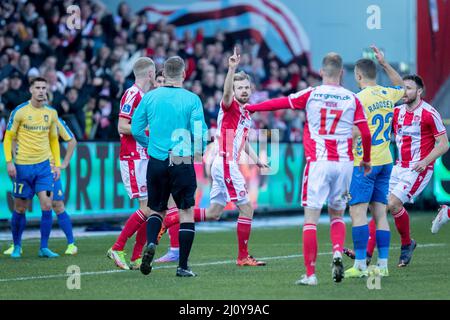 Aalborg, Danemark. 20th mars 2022. Iver Fossum (8) d'AAB vu pendant le match Superliga de 3F entre Aalborg Boldklub et Broendby IF au parc Aalborg Portland à Aalborg. (Crédit photo : Gonzales photo/Alamy Live News Banque D'Images