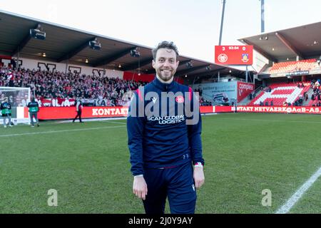 Aalborg, Danemark. 20th mars 2022. Louka Prip d'AAB vu après le match Superliga de 3F entre Aalborg Boldklub et Broendby IF au parc Aalborg Portland à Aalborg. (Crédit photo : Gonzales photo/Alamy Live News Banque D'Images