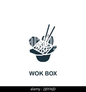 Icône Wok Box. Icône monochrome simple pour les modèles, la conception Web et les infographies Illustration de Vecteur