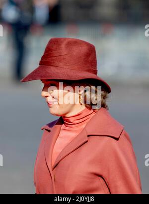 Bruxelles, Belgique. 21st mars 2022. La reine Mathilde de Belgique au Paleizenplein à Bruxelles, le 21 mars 2022, pour la cérémonie de bienvenue officielle lors de la 1st d'une visite d'État de 3 jours de l'Autriche en Belgique Credit: Albert Nieboer/Netherlands OUT/point de vue OUT/dpa/Alay Live News Banque D'Images