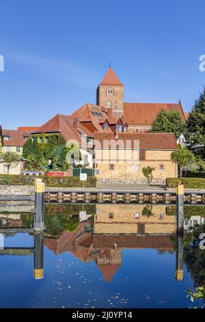 Vieille ville de Plau am See dans Mecklembourg-Poméranie-Occidentale, Allemagne Banque D'Images