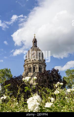 Église évangélique du Christ à Mayence am Rhein, Rhénanie-Palatinat en Allemagne Banque D'Images