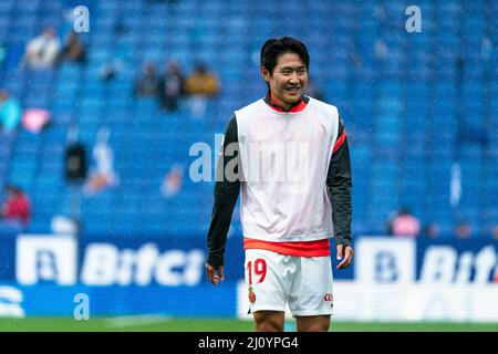 Cornellà, Espagne, 20, mars 2022. Espagnol la Liga: RCD Espanyol contre RCD Mallorca. Crédit: Joan Gosa/Alay Banque D'Images