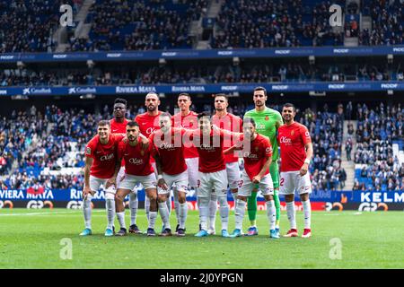 Cornellà, Espagne, 20, mars 2022. Espagnol la Liga: RCD Espanyol contre RCD Mallorca. Crédit: Joan Gosa/Alay Banque D'Images