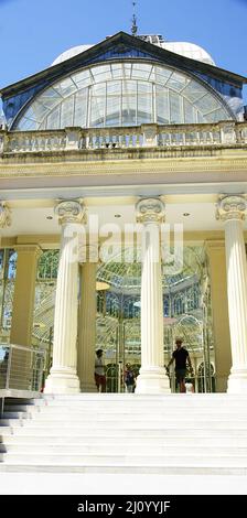 Crystal Palace dans le parc El Retiro à Madrid, Espagne, Europe Banque D'Images