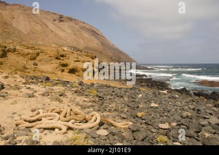 Côte est de l'îlot de Montana Clara. Réserve naturelle intégrale de Los Islotes. Îles Canaries. Espagne. Banque D'Images