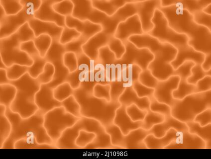 Arrière-plan abstrait de couleur orange avec lignes de cuivre fluo ondulées. Toile de fond avec rouge brillant courbe orné. Motif vagues. Design graphique moderne avec Banque D'Images