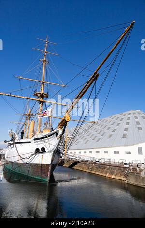 Le sloop, HMS Gannet. Construit à Chatham en 1878 pour la Marine royale. Chantier naval historique de Chatham. Kent, Angleterre Banque D'Images