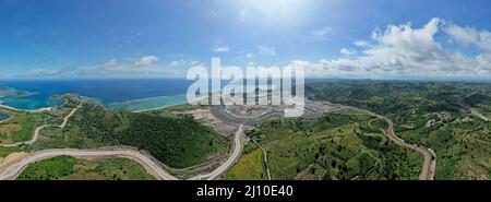 Vue aérienne du circuit de la mandalika. Le circuit international de mandalika en Indonésie. Lombok (Indonésie), le 22 mars 2022 Banque D'Images