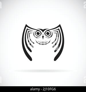 Vecteur d'un motif hibou sur fond blanc. Oiseau. Animaux sauvages. Illustration vectorielle. Illustration de Vecteur