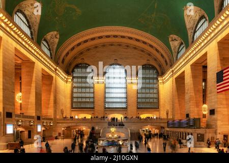 Le Grand Central terminal, hall principal, New York. Banque D'Images