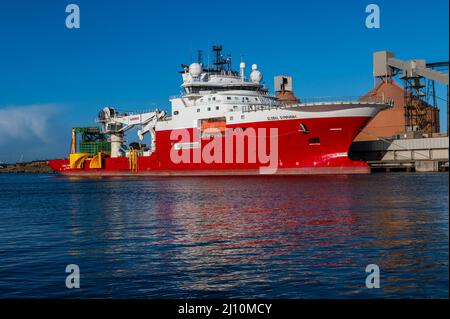 Global Symphony, amarré à Port of Blyth, Northumberland, Royaume-Uni Banque D'Images