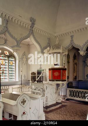 Shobdon, St John The Evangelist, 1749 - 1752 von John Bateman umgestaltet, Blick nach Nordosten Banque D'Images