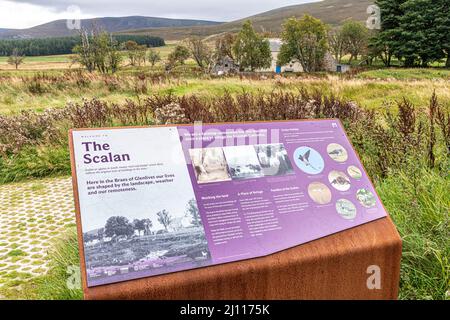 Le séminaire catholique secret romain de 18th siècles de Scalan dans les braes de Glenlivet près de Tomintoul, Moray, Écosse Royaume-Uni. Banque D'Images