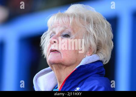 Warrington, Angleterre - 19th mars 2022 - Wakefield Trinity fan. Rugby League Betfred Super League Round 6 Warrington Wolves vs Wakefield Trinity au Halliwell Jones Stadium, Warrington, Royaume-Uni Dean Williams Banque D'Images