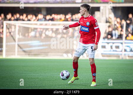 Silkeborg, Danemark. 20th, mars 2022. Oliver sonne (5) de Silkeborg S'IL est vu pendant le match Superliga de 3F entre Silkeborg IF et FC Midtjylland au parc JYSK à Silkeborg. (Crédit photo: Gonzales photo - Morten Kjaer). Banque D'Images