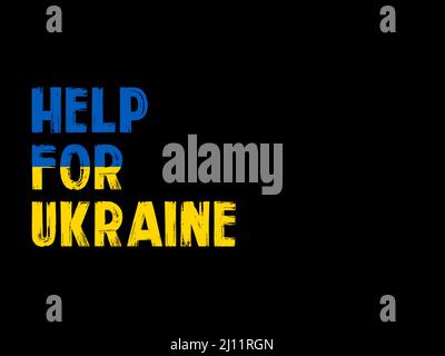 Aide pour l'Ukraine concept - illustration de stock Banque D'Images