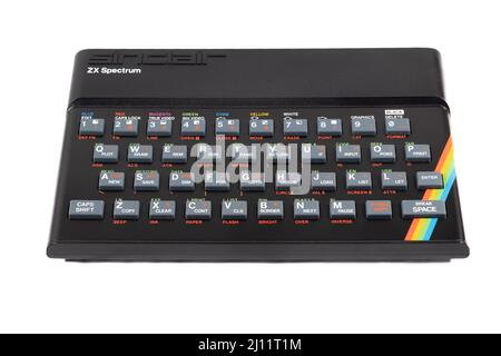 Sinclair ZX Spectrum - 23rd avril 2022 est le 40th anniversaire de la sortie de l'ordinateur domestique bon marché de masse de Sir Clive Sinclair en 3rd. Banque D'Images