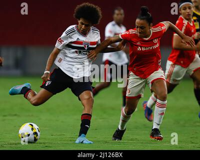 Porto Alegre, Brésil. 21st mars 2022. RS - Porto Alegre - 03/21/2022 - BRÉSILIENNE FEMME 2022 - INTERNATIONAL X SAO PAULO - Yaya joueur pour Sao Paulo lors d'un match contre Internacional au stade Beira-Rio pour le championnat brésilien de femmes 2022. Photo: Maxi Franzoi/AGIF/Sipa USA crédit: SIPA USA/Alay Live News Banque D'Images