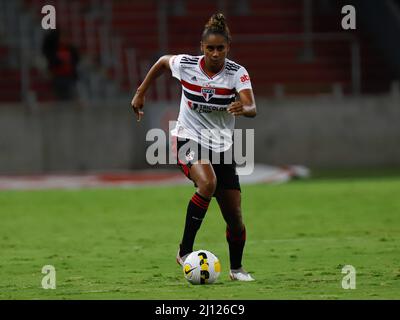 Porto Alegre, Brésil. 21st mars 2022. RS - Porto Alegre - 03/21/2022 - FEMMES BRÉSILIENNES 2022 - INTERNATIONAL X SAO PAULO - joueur Giovana pour Sao Paulo lors d'un match contre Internacional au stade Beira-Rio pour le championnat brésilien de femmes 2022. Photo: Maxi Franzoi/AGIF/Sipa USA crédit: SIPA USA/Alay Live News Banque D'Images