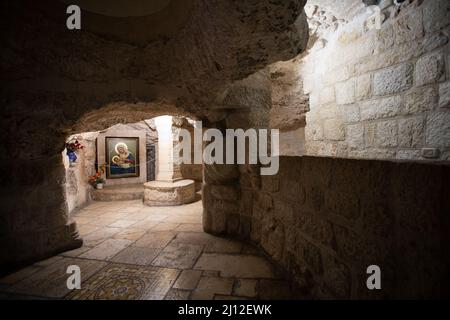 Scènes de la ville palestinienne de Bethléem en Israël. Banque D'Images