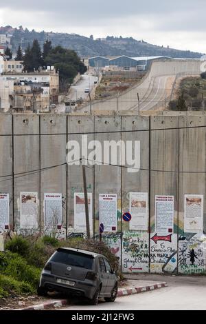 Scènes de la ville palestinienne de Bethléem en Israël. Banque D'Images