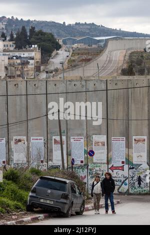 Scènes de la ville palestinienne de Bethléem en Israël. Banque D'Images