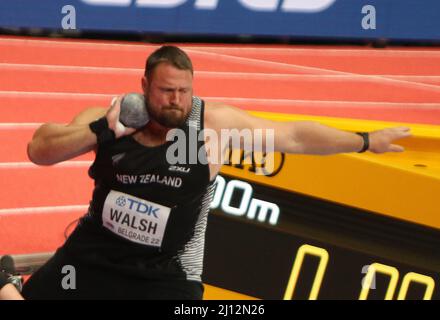 Tomas WALSH de New Zeland finale Shot a mis des hommes lors des Championnats du monde d'athlétisme en salle 2022 le 19 mars 2022 à Stark Arena à Belgrade, Serbie. Photo de Laurent Lairys/ABACAPRESS.COM Banque D'Images