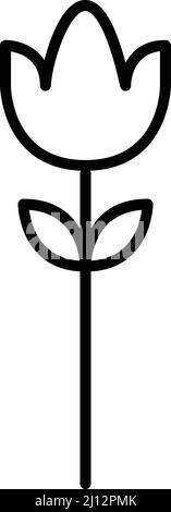 Symbole d'icône d'illustration de fleur pour la nature, l'écologie et l'environnement dans une illustration de glyphe de couleur plate Illustration de Vecteur