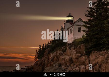 Phare de la nuit Banque D'Images