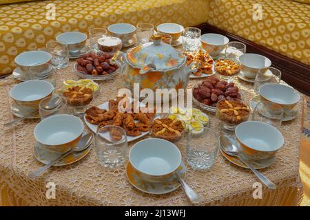 Recettes d'Iftar marocaine pour le ramadan Banque D'Images