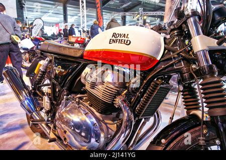 Roayal Enfield Motorcycle de l'Inde, robuste puissant classique moto pour le voyage et l'utilisation quotidienne à Braunschweig, Allemagne, 20 mars 2022 Banque D'Images