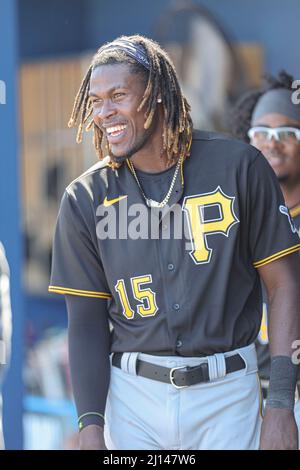 Port Charlotte, FL USA : les Pirates de Pittsburgh Short stop Oneil Cruz (15 ans) lors d'un match de baseball d'entraînement de printemps contre les Rays de Tampa Bay, lundi, mars Banque D'Images