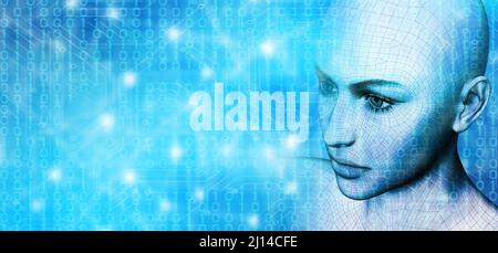 IA concept d'intelligence artificielle Banque D'Images