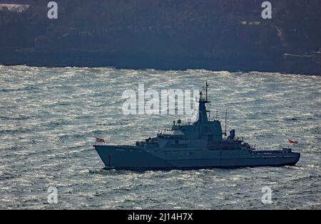 HMS Tyne (p281) navire de classe de la Royal Navy River Banque D'Images