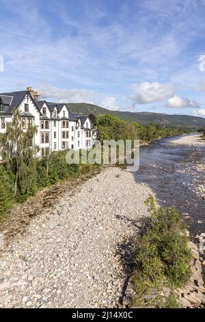 Le Monaltrie à côté de la rivière Dee à Ballater, Aberdeenshire, Écosse Royaume-Uni Banque D'Images