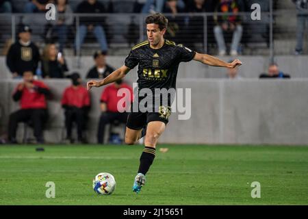 Francisco Ginella, milieu de terrain du FC de Los Angeles (8) lors d'un match des MSL , le dimanche 20 mars 2022, au banc of California Stadium, à Los Angeles, en Californie. LA Banque D'Images