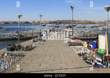 Temple de Philae, Lac Nasser, près d'Assouan, Égypte Banque D'Images