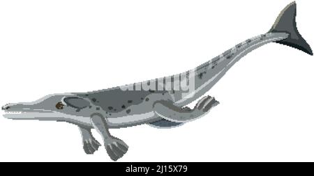 Illustration d'un dinosaure metriorhynchus sur fond blanc Illustration de Vecteur