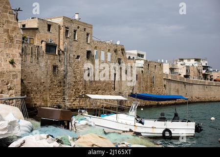 La ville Crusader d'Acre/Akko en Israël. Banque D'Images