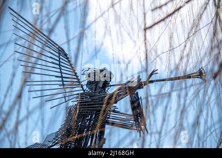 Monument du troisième Ange par l'artiste ukranien Anatoly Haidamaka à Tchernobyl, Ukraine. Un hommage à toutes les victimes de la désintégration nucléaire de Tchernobyl en 1986 Banque D'Images